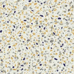 Bodenbelag Vinyl 2 m Allover gelb/blau