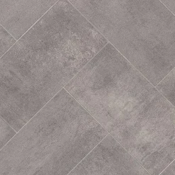 Bodenbelag Vinyl 4 m BaseTex Fliesenoptik grau