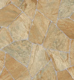 Bodenbelag Vinyl 3 m Bruchsteinoptik beige