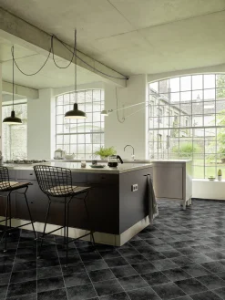Bodenbelag Vinyl 3 m Track Fliesenoptik anthrazit