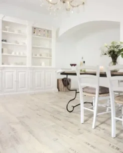 Bodenbelag Vinyl Cosy Holzoptik, Schrift beige, 4 m breit