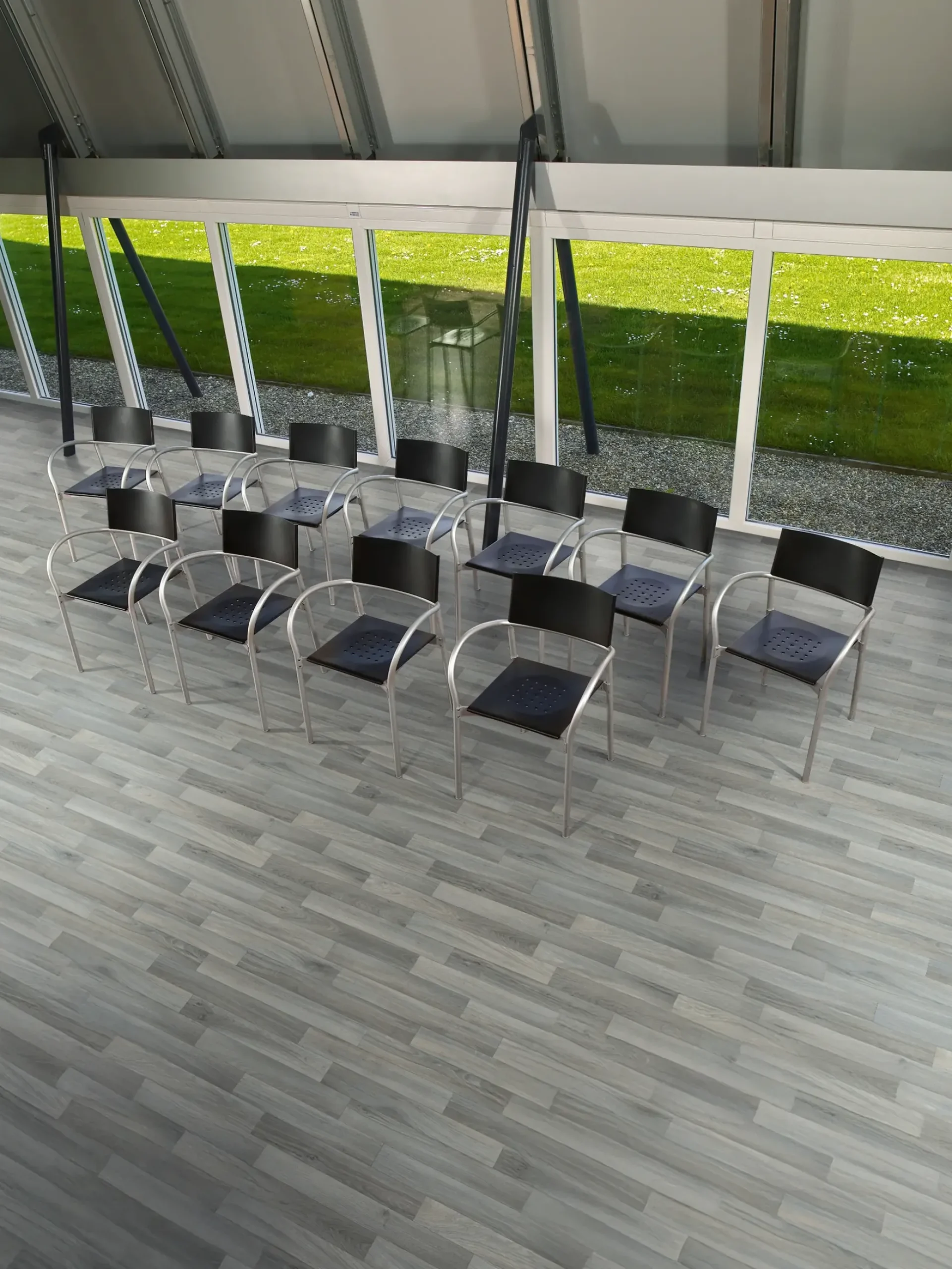 Bodenbelag Vinyl Trail Holzoptik, grau, 4 m breit