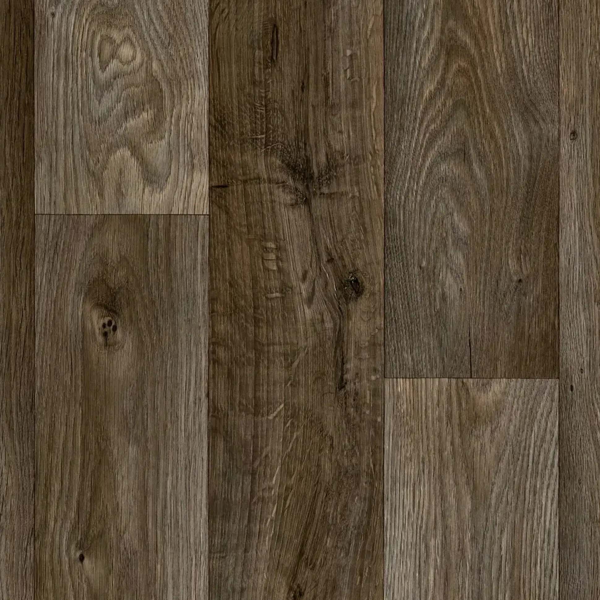 Bodenbelag Vinyl Cosy Holzoptik, dunkelbraun, 4 m breit
