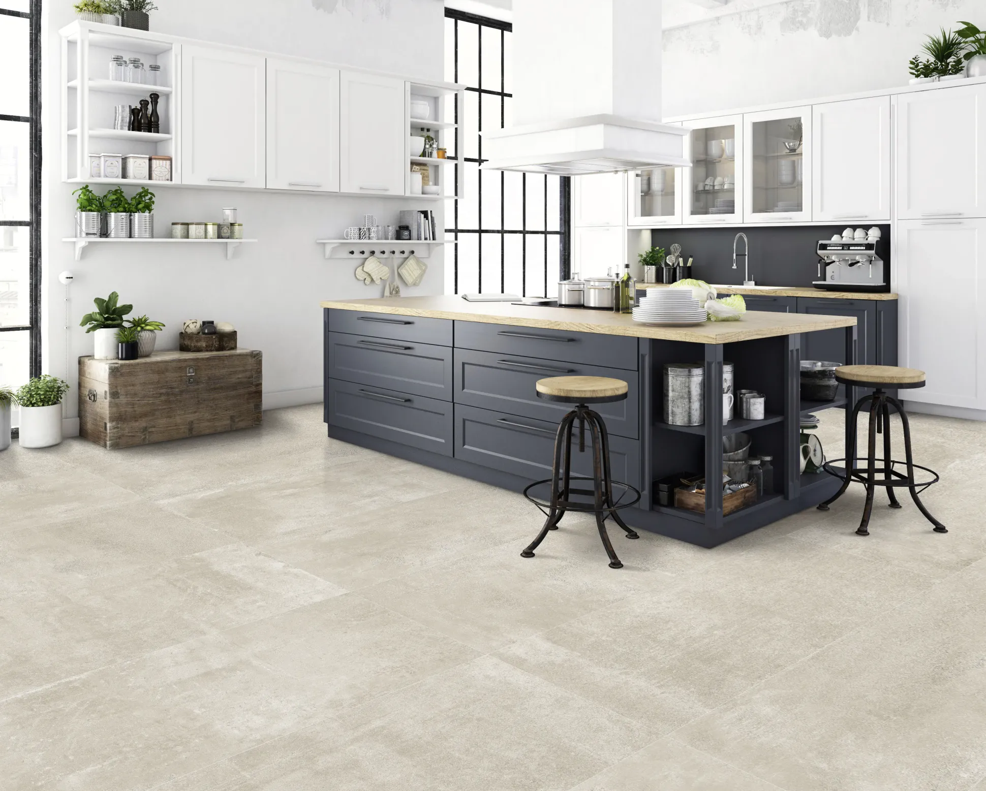 Bodenfliese Feinsteinzeug Pronto classic 60 x 120 cm beige