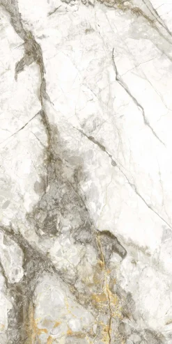 Bodenfliese Feinsteinzeug Caldera 60 x 120 cm gold