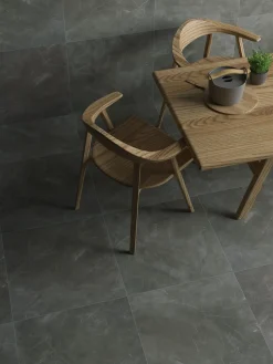Bodenfliese Feinsteinzeug Messina 60 x 60 cm schwarz