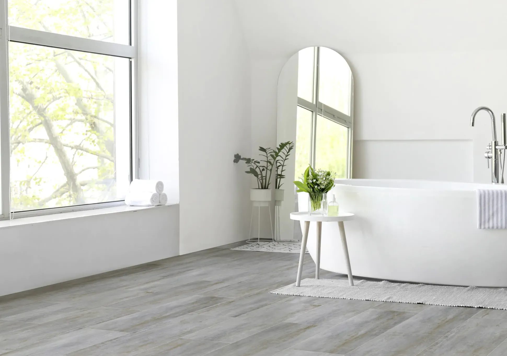 Bodenfliese Feinsteinzeug Allora due 30 x 60,4 cm grau