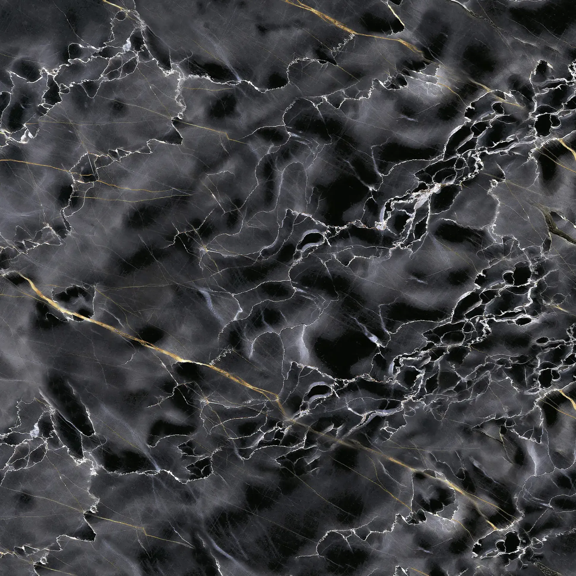 Bodenfliese Feinsteinzeug Dark Wave 60 x 60 cm schwarz