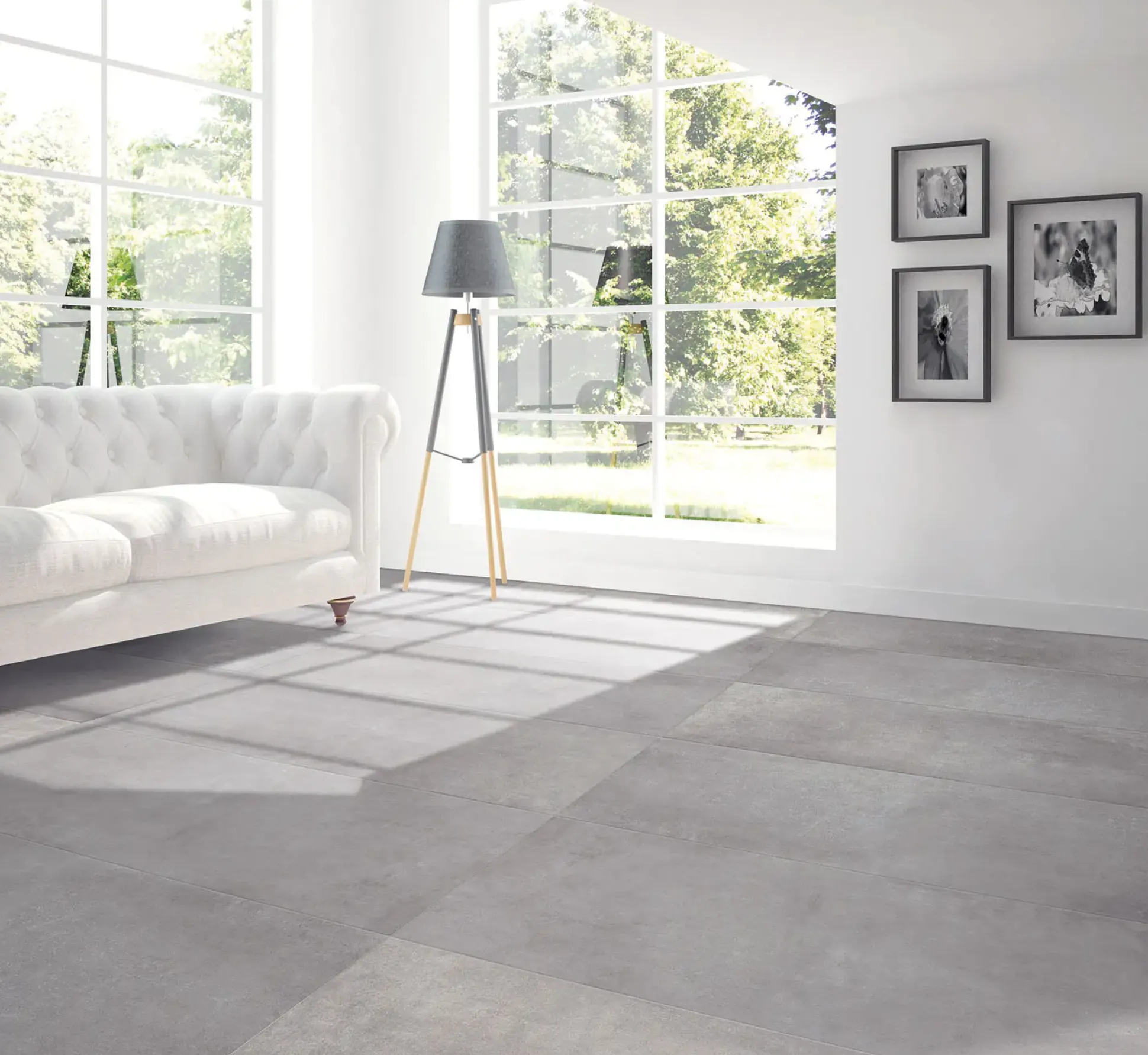 Bodenfliese Feinsteinzeug Marte 60 x 120 cm grau
