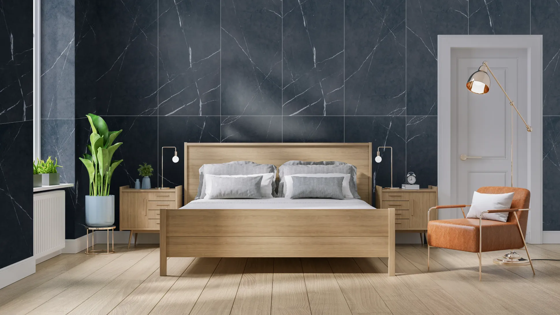 Bodenfliese Feinsteinzeug Premium Marble 30 x 60 cm anthrazit