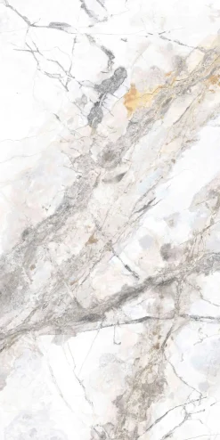 Bodenfliese Feinsteinzeug Caldera 60 x 120 cm silver