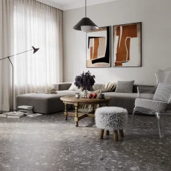 Bodenfliese Feinsteinzeug Terra 60 x 120 cm anthrazit