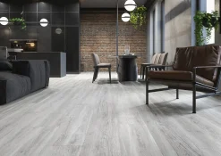 Bodenfliese Feinsteinzeug Oak Grande 20 x 120 cm white