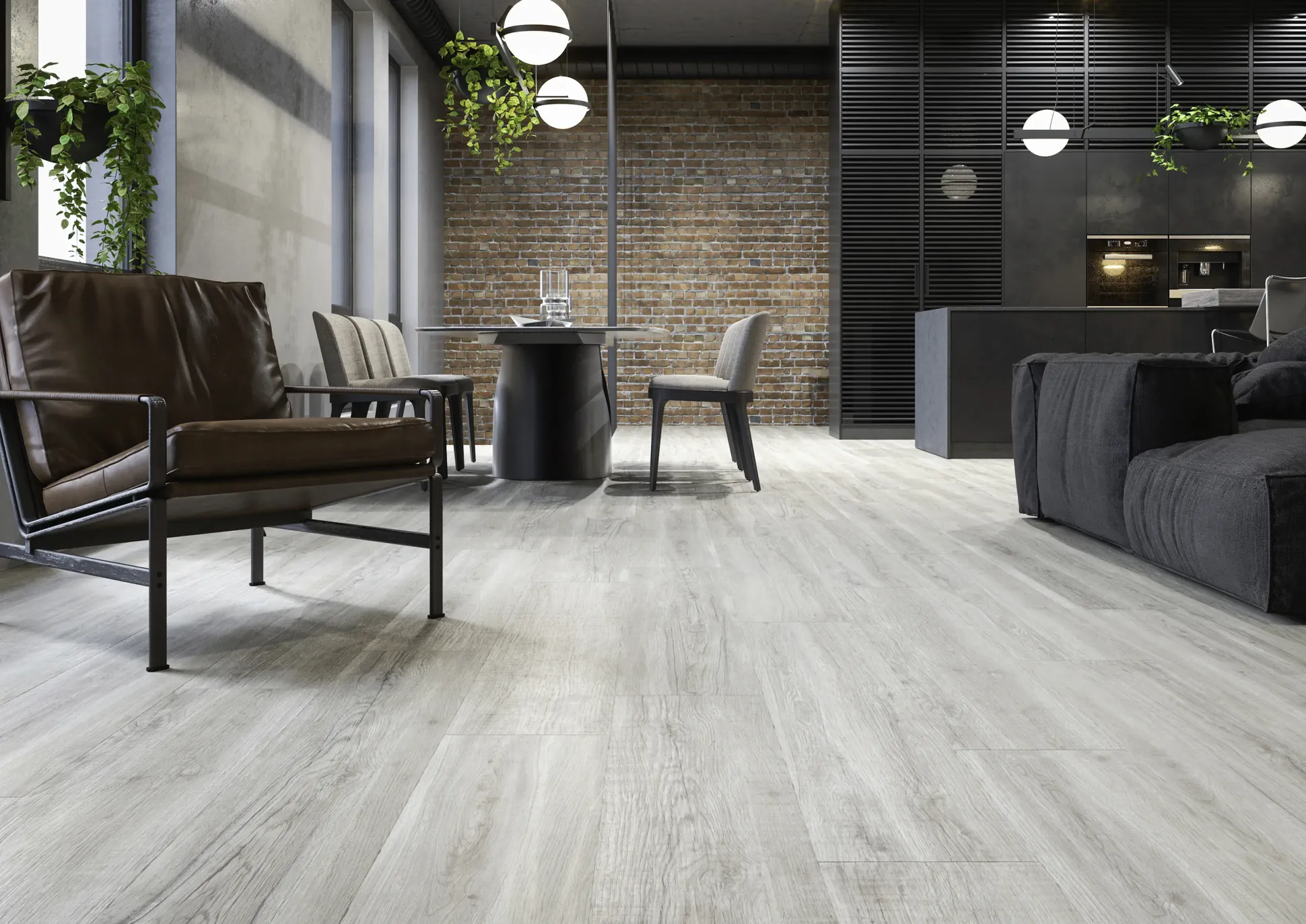 Bodenfliese Feinsteinzeug Oak Grande 20 x 120 cm tortora