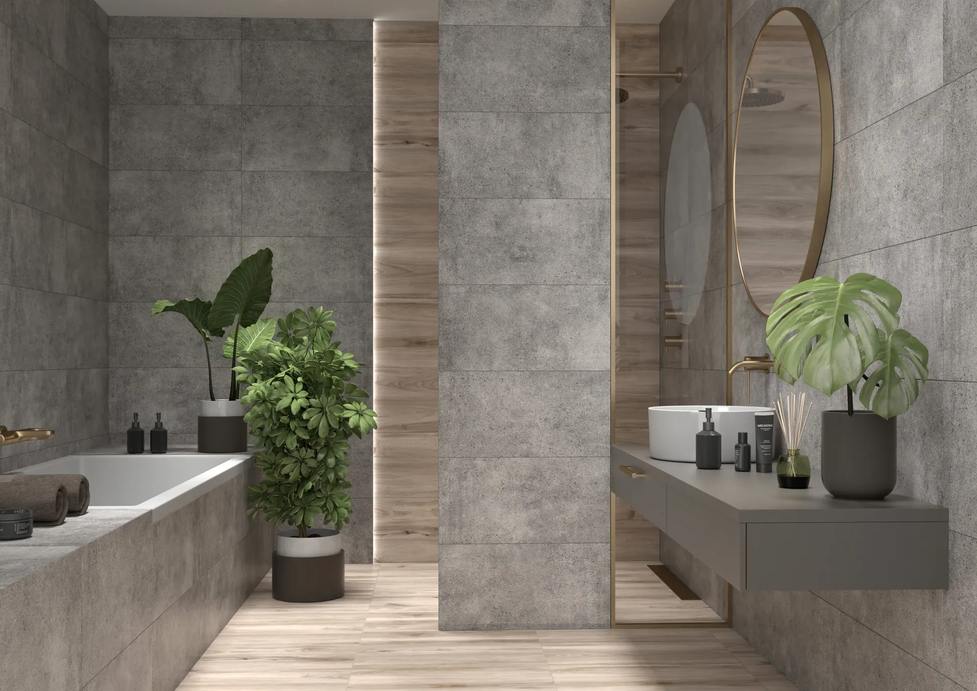 Bodenfliese Feinsteinzeug Denali 30 x 60 cm anthrazit