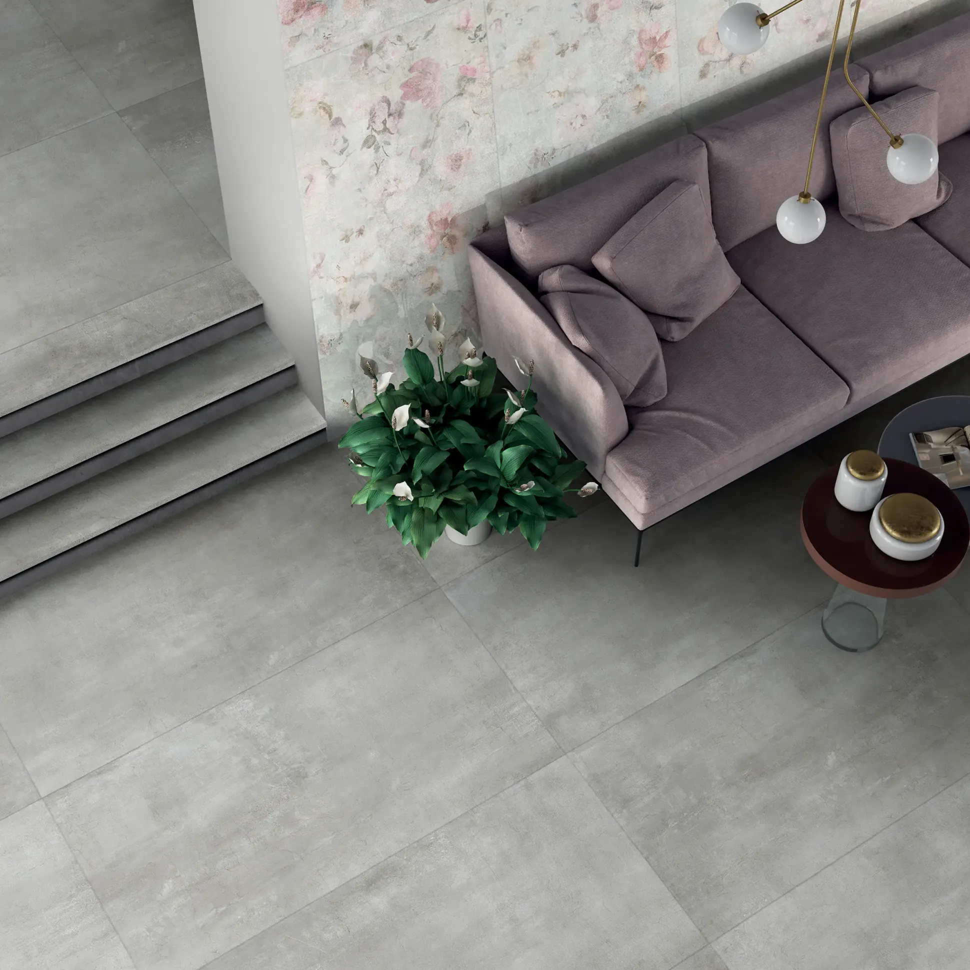 Bodenfliese Feinsteinzeug Timeless 60 x 120 cm grau