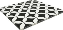Bodenfliese Feinsteinzeug Casablanca Chess 20 x 20 cm weiß-schwarz