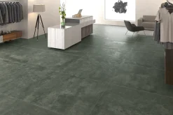 Bodenfliese Feinsteinzeug Metallique 120 x 120 cm stahl