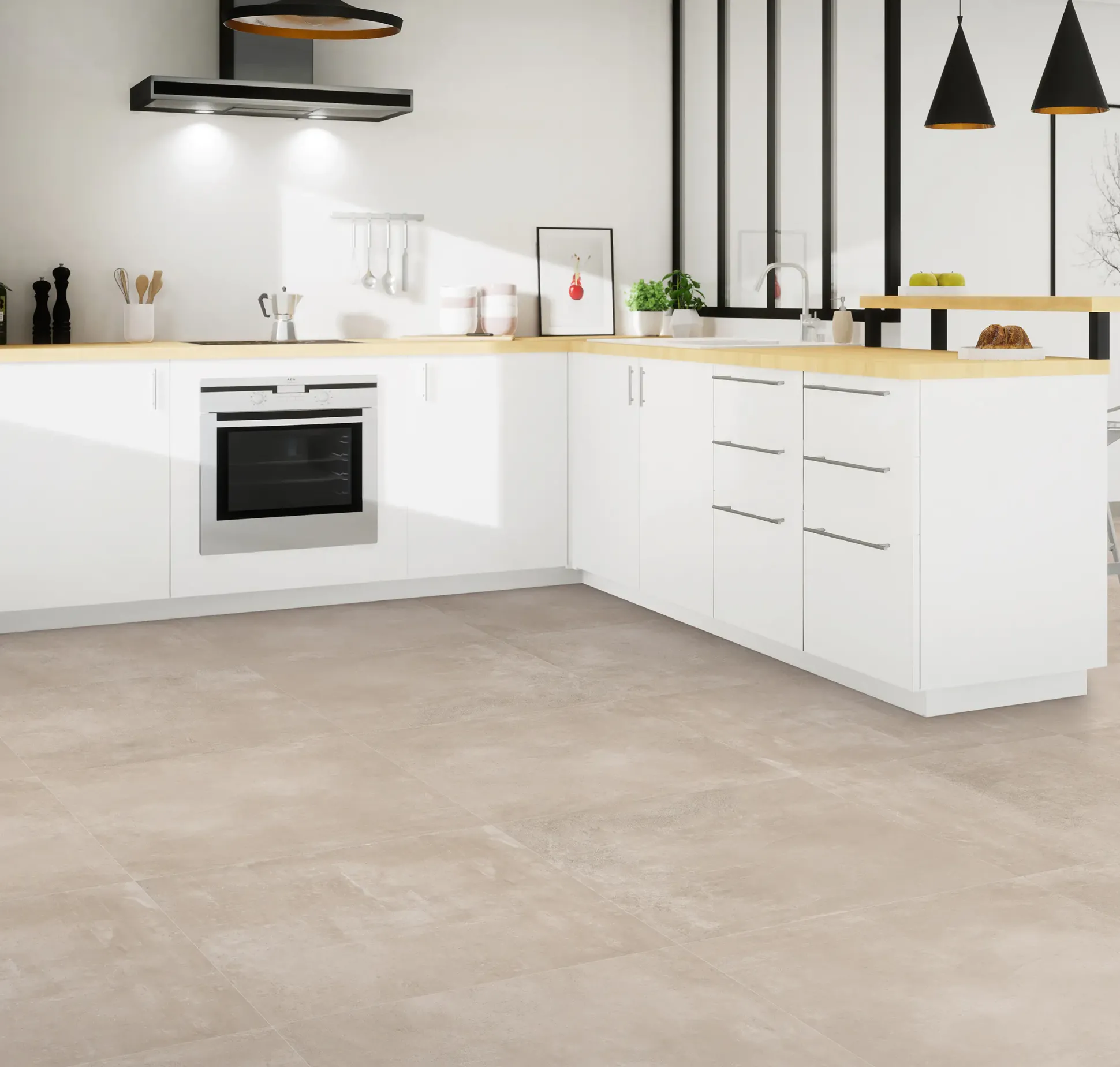 Bodenfliese Feinsteinzeug Pronto 60 x 60 cm beige
