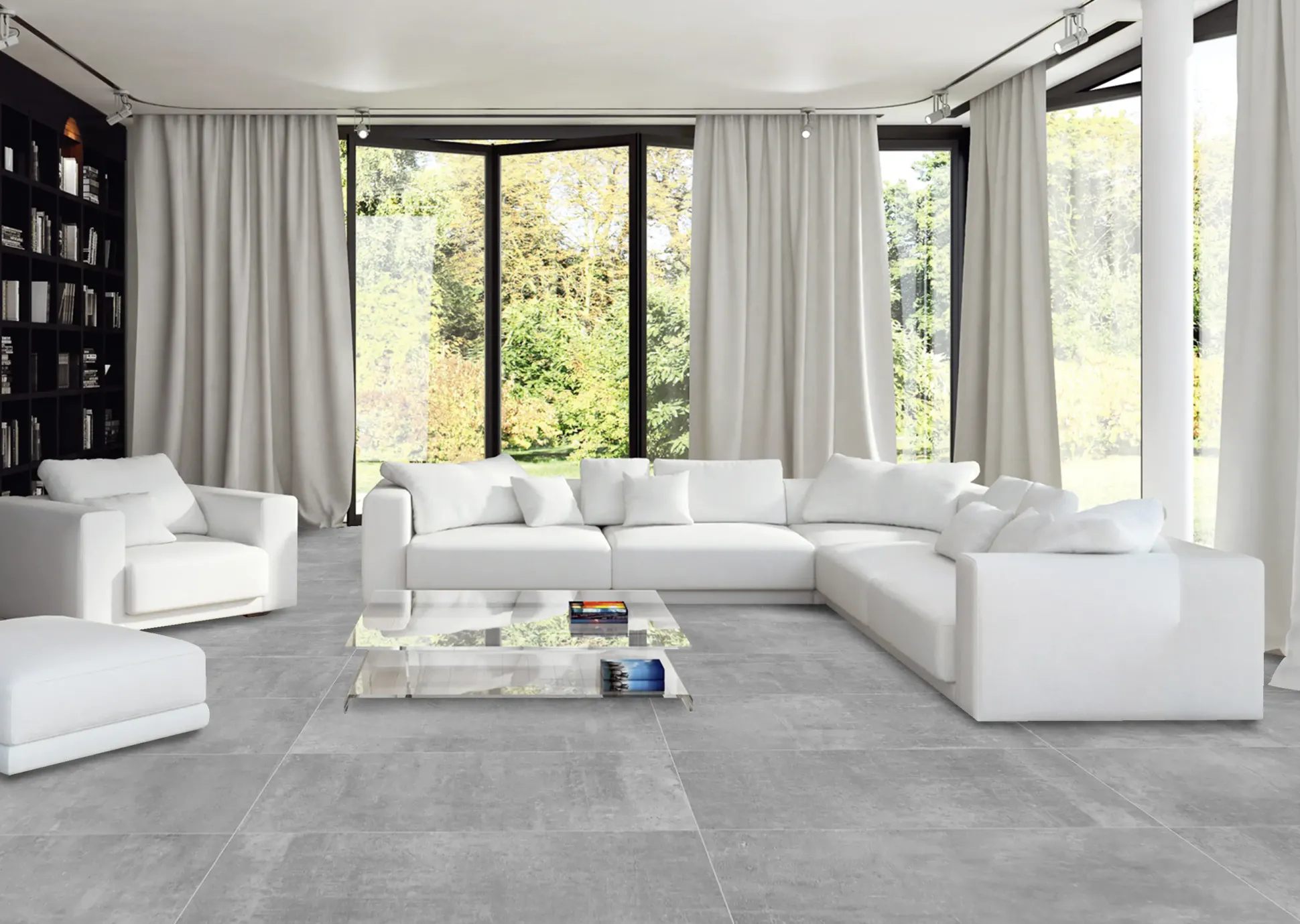 Bodenfliese Feinsteinzeug Pronto 60 x 120 cm grau