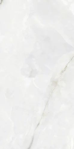 Bodenfliese Feinsteinzeug Bianco Christal 120 x 240 cm weiß