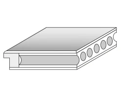 Borne Türblatt Lusso 01 design-weiß Röhrenspan