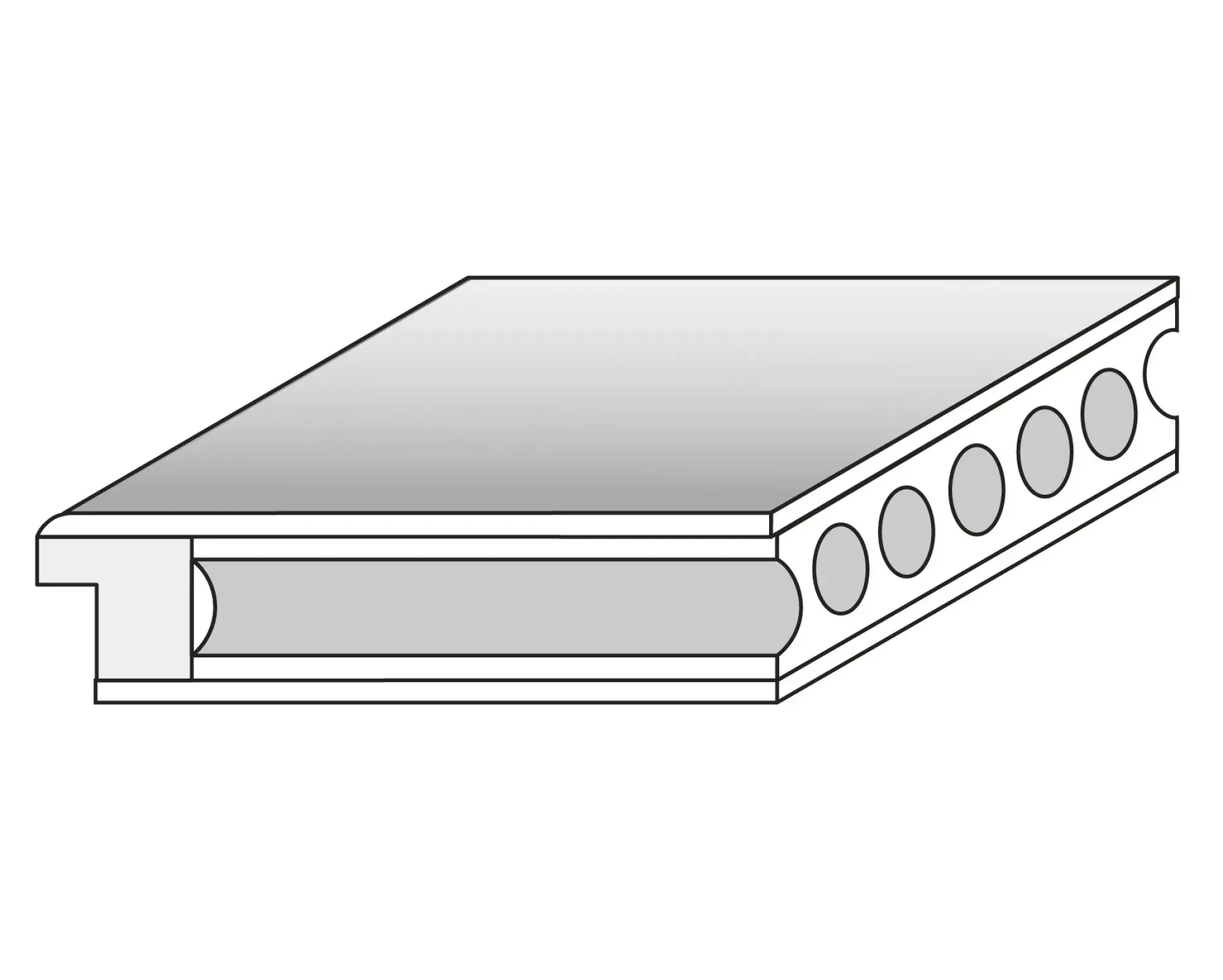 Borne Türblatt Lusso 01 design-weiß Röhrenspan