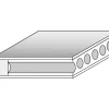 Borne Türblatt Lusso 01 design-weiß mit Lichtausschnitt Röhrenspan