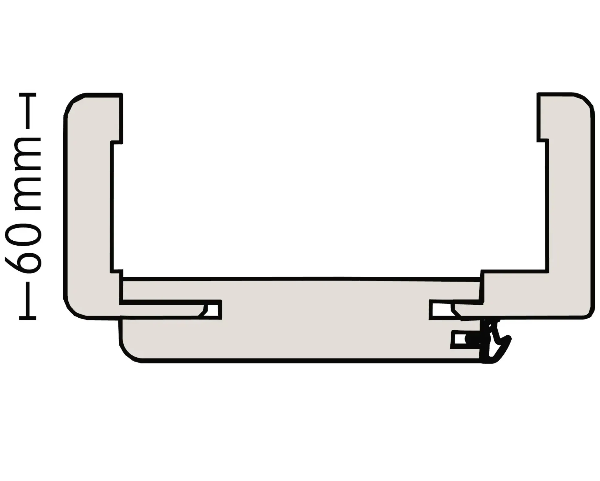 Borne Zarge CPL weiß 98,5 cm DIN rechts