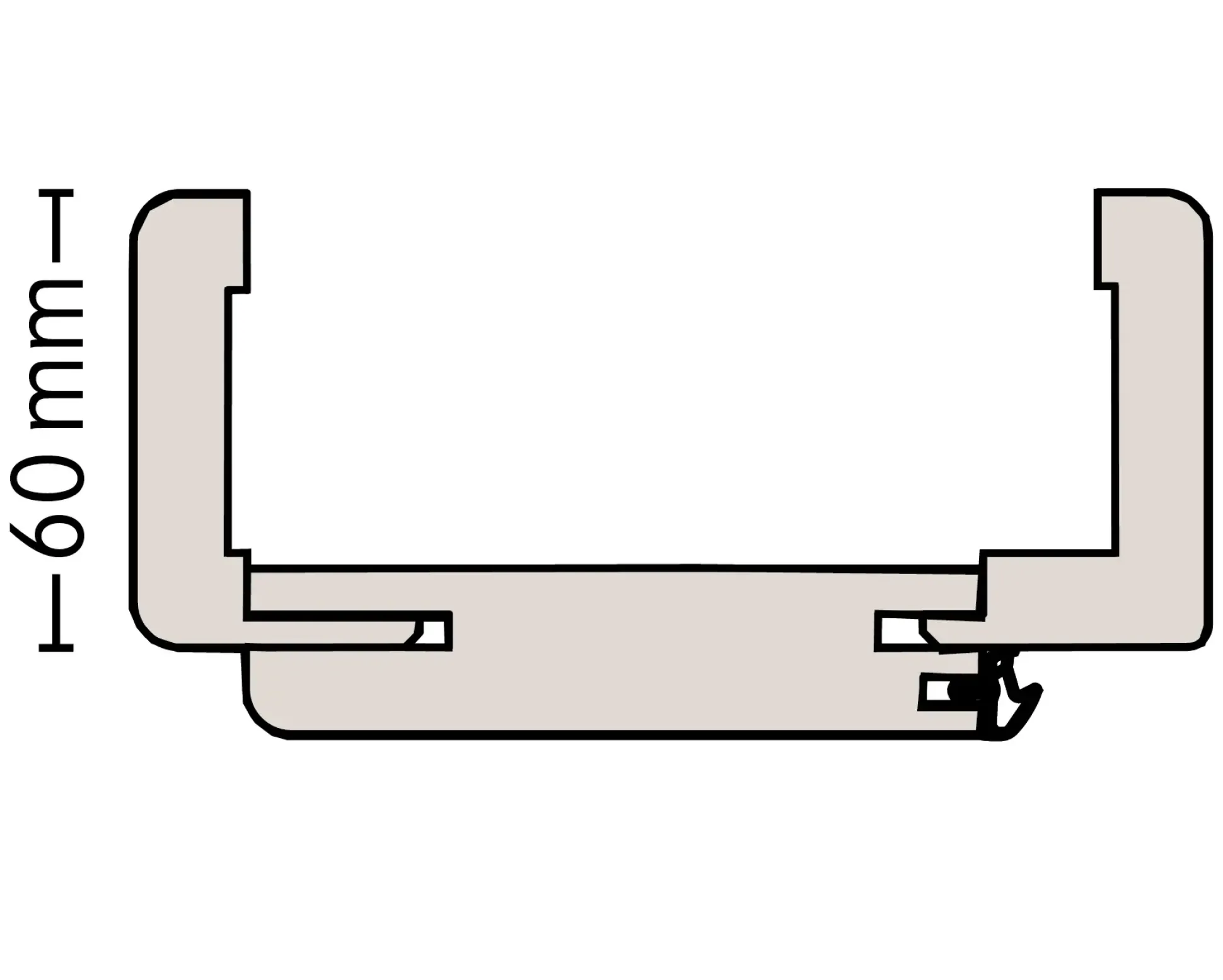 Borne Zarge Dekor Buche 98,5 cm DIN rechts