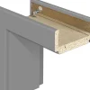 Borne Zarge Lack edelgrau 98,5 cm DIN links