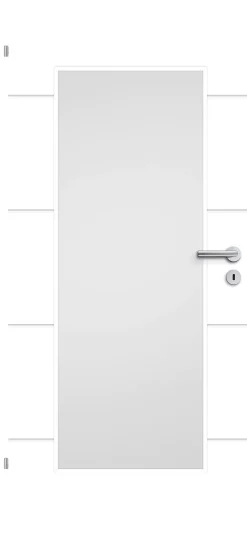 Borne Zimmertür Fila 5 design-weiß mit Lichtausschnitt HD Röhrenspan