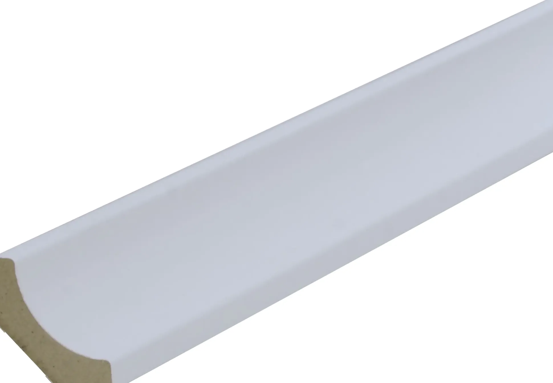 B.S. Bauprogramm Hohlkelleiste 260 cm 24 x 24 mm Eiche brilliantweiß