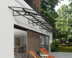 Canopia Vordach Amsterdam 8920 Grau Alu 892 x 139 cm