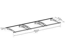 Canopia Vordach Aquila 4500 453,5 x 91,5 x 17,5 cm