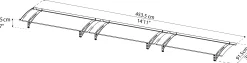 Canopia Vordach Aquila 453,5 x 91,5 cm anthrazit