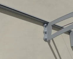 Canopia Vordach Aquila 1500 Hellgrau Alu 151 x 92 cm