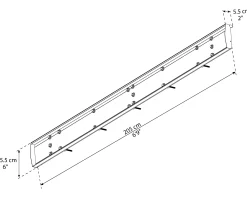 Canopia Vordach Aquila 2050 Hellgrau Alu 206 x 92 cm