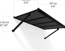 Canopia Vordach Augustine 147 x 90,5 cm grau