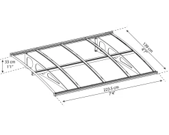Canopia Vordach Bordeaux 2230 223,5 x 139 x 33 cm