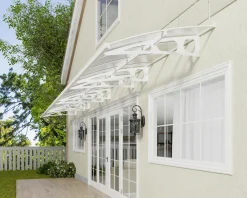 Canopia Vordach Bordeaux 8920 Weiss Alu 892 x 139 cm