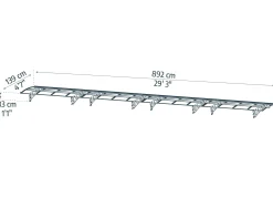 Canopia Vordach Bordeaux 8920 Weiss Alu 892 x 139 cm