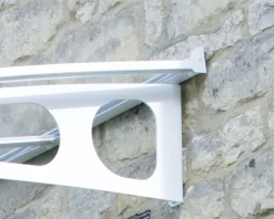 Canopia Vordach Bordeaux 8920 Weiß Alu 892 x 139 cm