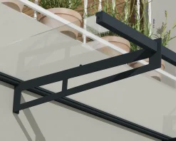 Canopia Vordach Bremen 2050 Grau Alu 205 x 94 cm