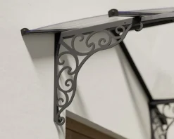 Canopia Vordach Iris 1780 Schwarz Alu 175 x 125 cm