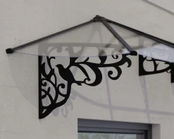 Canopia Vordach Lily 2130 Schwarz Alu 216 x 88 cm
