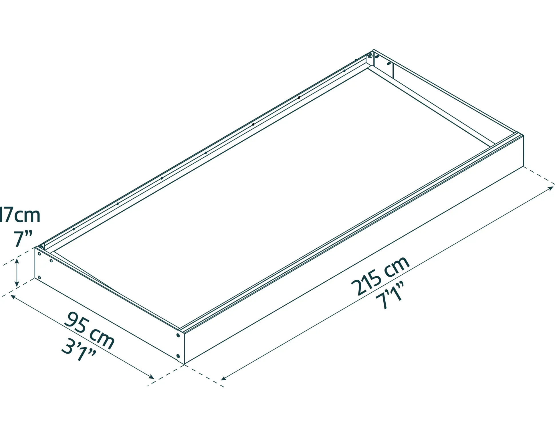 Canopia Vordach Sophia 2150 Grau Alu 215 x 95 cm