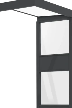 Canopia Vordach Sophia 95 x 160 cm Opal grau + Seitenteil
