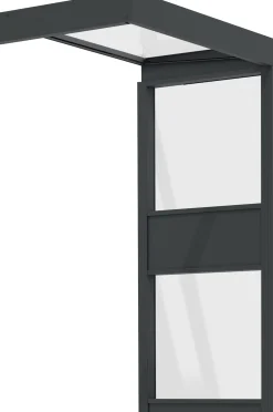 Canopia Vordach Sophia 160 x 95 cm Klar grau + Seitenteil
