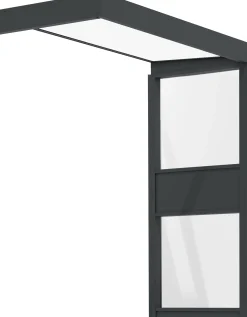 Canopia Vordach Sophia 215 x 95 cm Opal grau + Seitenteil